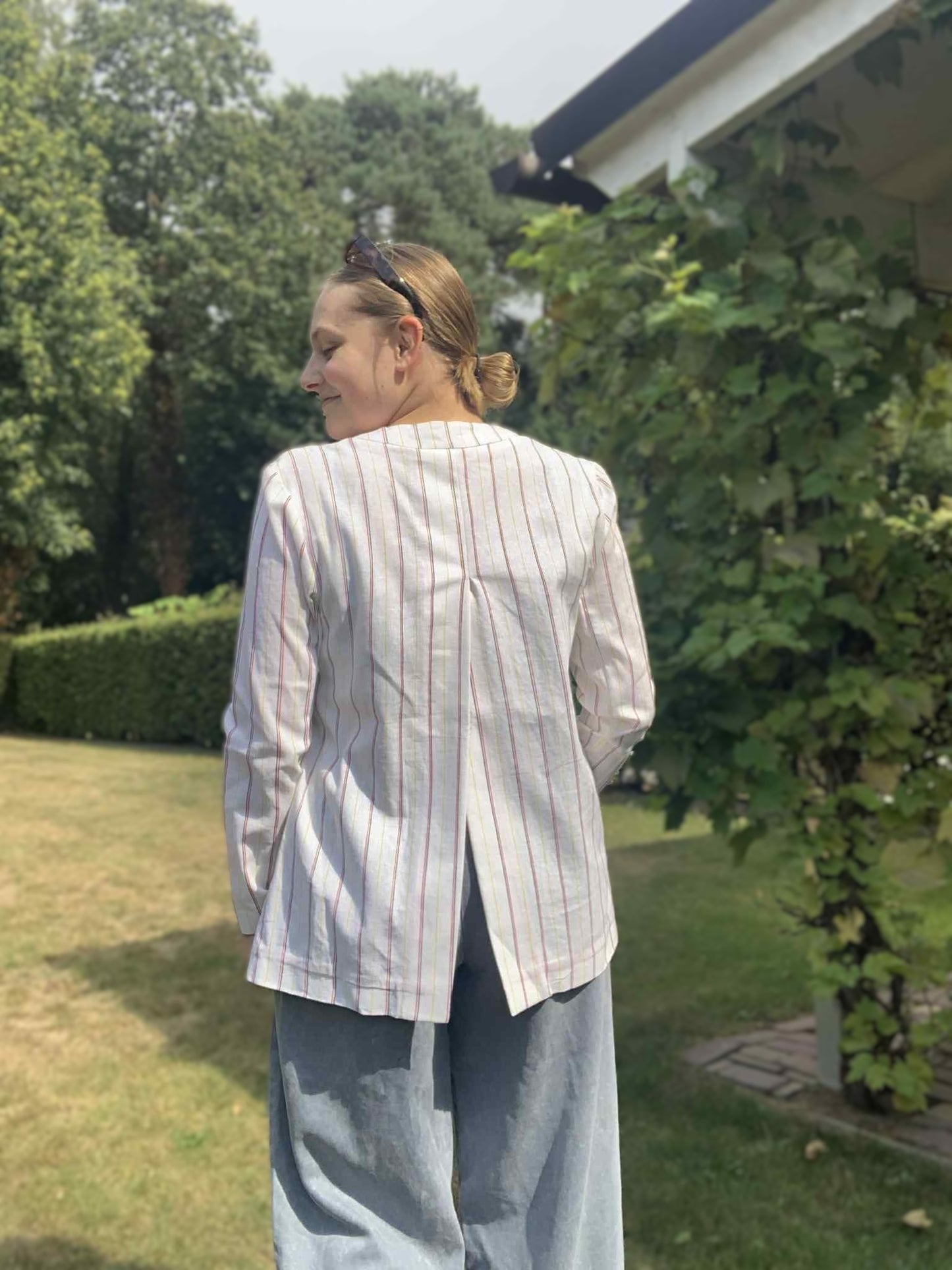 Linnen blazer met split