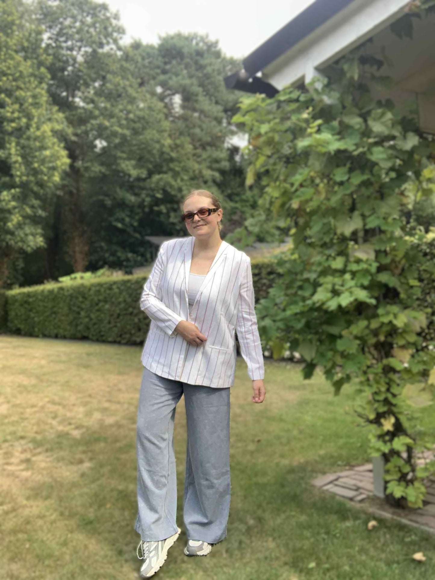 Linnen blazer met split
